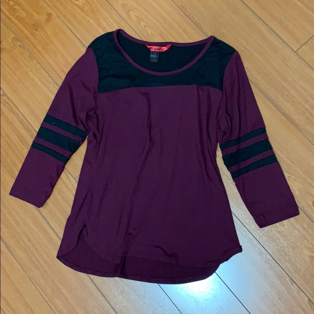 Maroon quarter sleeve